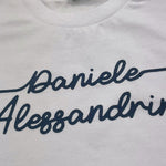 Daniele Alessandrini T-Shirt Girocollo Tinta Unita con Stampa per Neonato 1296M00214 BIANCO DANIELE ALESSANDRINI 