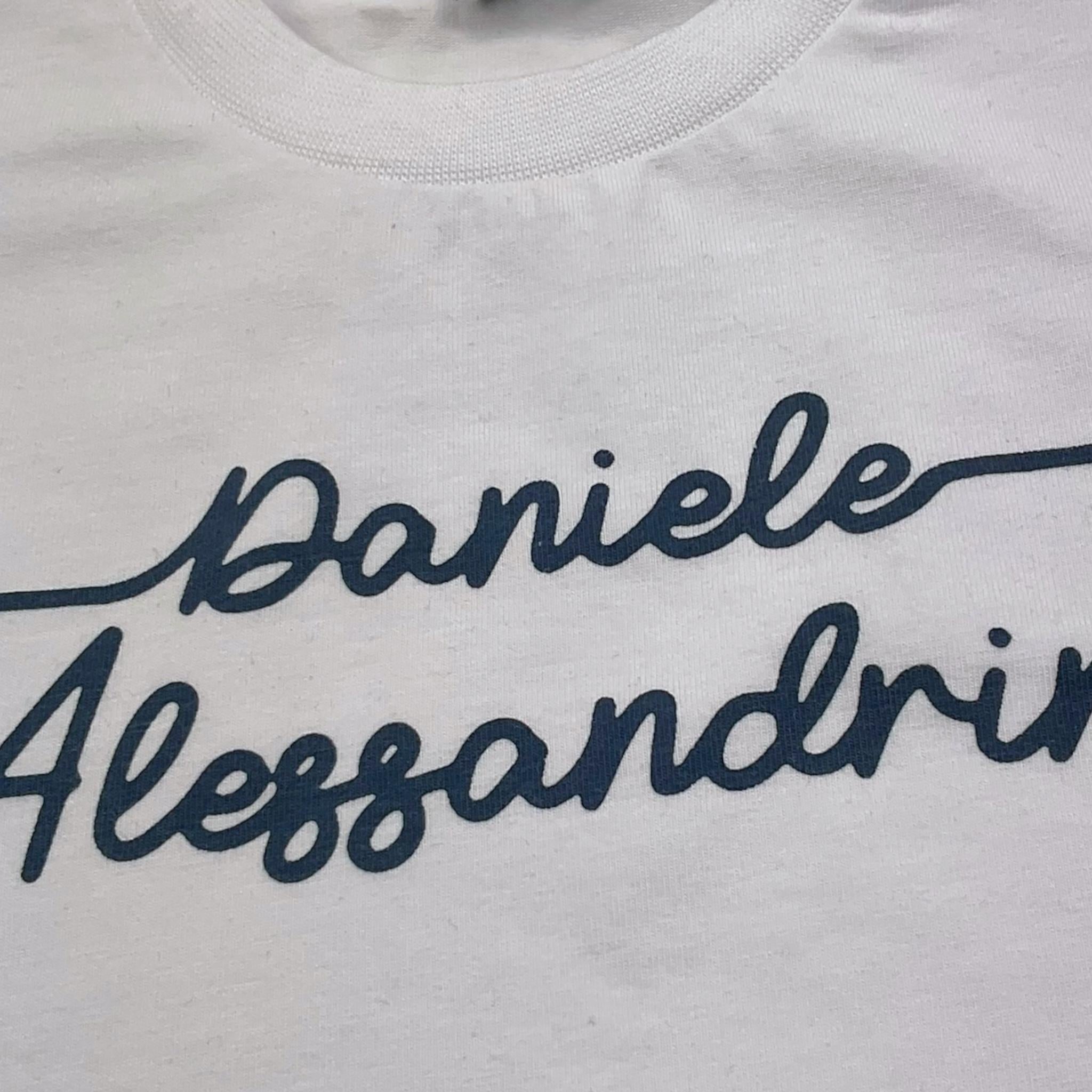 Daniele Alessandrini T-Shirt Girocollo Tinta Unita con Stampa per Neonato 1296M00214 BIANCO DANIELE ALESSANDRINI 