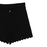 Elisabetta Franchi Short In Filo Tinta Unita con Trafori per Bambina EFBE068X NERO ELISABETTA FRANCHI 