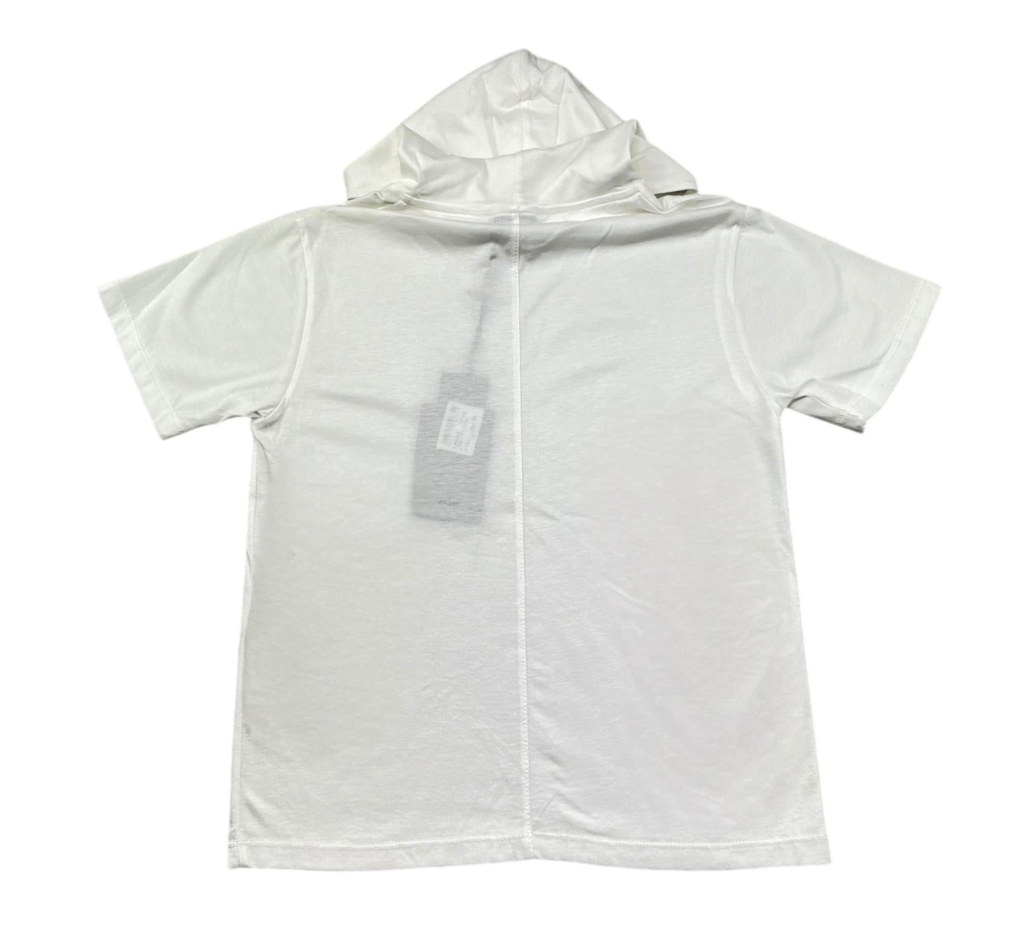 Paolo Pecora T-Shirt Tinta Unita con Cappuccio per Bambino PP4248 BIANCO PAOLO PECORA 