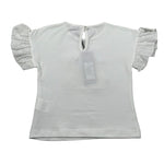 J.O. Milano T-Shirt Girocollo Tinta Unita con Stampa per Bambina 576P5 BIANCO J.O. MILANO 