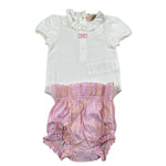 Elisabetta Franchi Completo 2 Pezzi Body-Culotte Bicolore per Neonata ENCD099 BIANCO/ROSA ELISABETTA FRANCHI 
