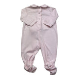 Isabel & Martinez Tutina Manica Lunga Tinta Unita con Ricami per Neonata IM25N442 ROSA ISABEL & MARTINEZ 