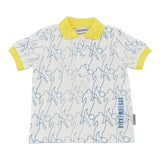 Bikkembergs Polo Mezza Manica Tinta Unita Con Colletto In Contrasto Bianco Per Neonato