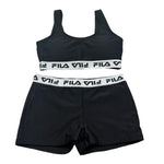 Fila Costume 2 Pezzi Top-Culotte per Bambina FAT0687 NERO FILA 