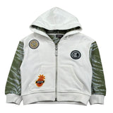 Just Cavalli Felpa con Zip E Cappuccio Tinta Unita con Maniche In Contrasto per Neonato JIP26082FE BIANCO JUST CAVALLI 