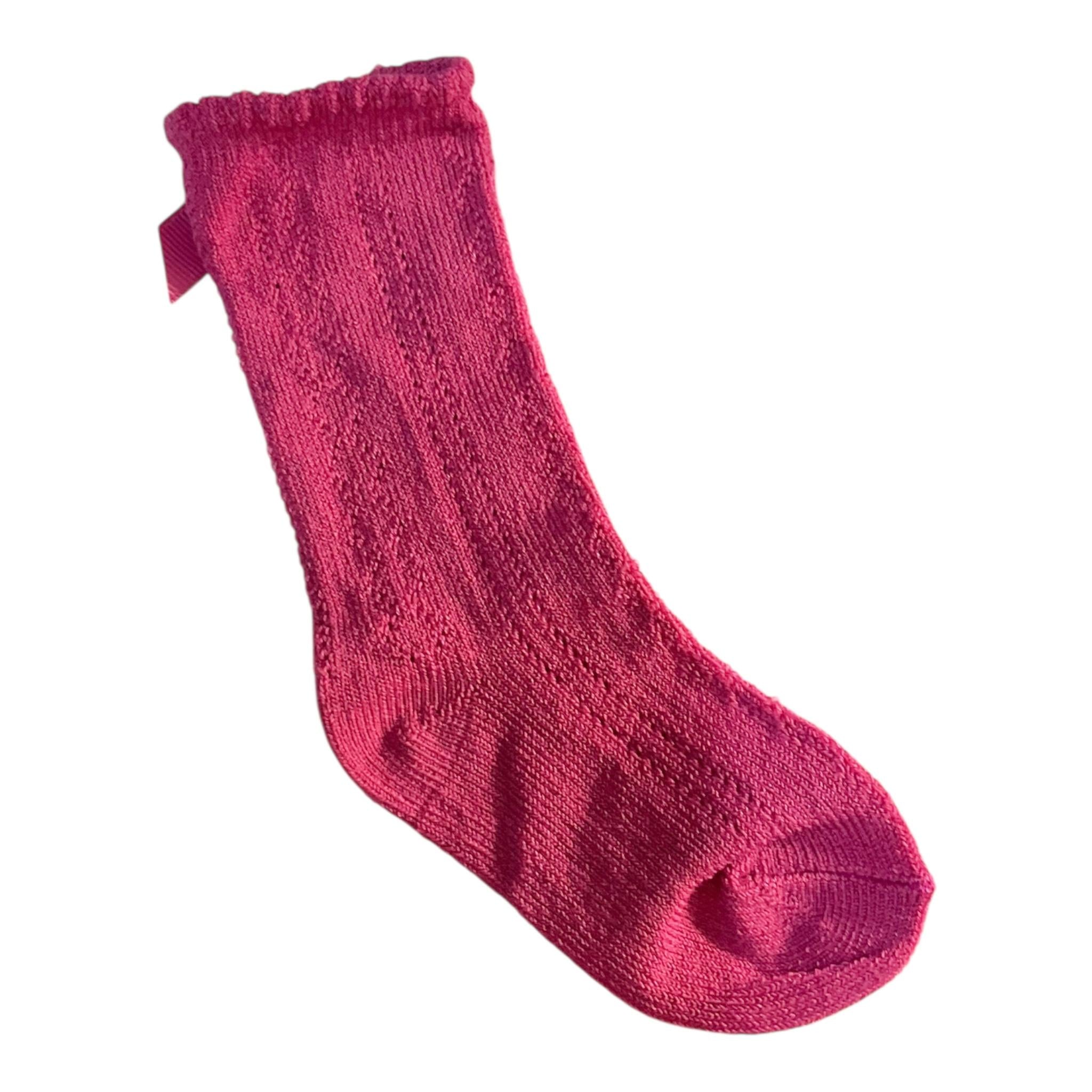 MAYORAL calzini tinta unita con fiocchetto Magenta per Neonata 9595 MAGENTA MAYORAL 