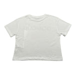 Dondup T-Shirt Girocollo Tinta Unita con Stampa per Bambina DFTS023X BIANCO DONDUP 
