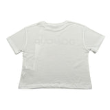 Dondup T-Shirt Girocollo Tinta Unita con Stampa per Bambina DFTS023X BIANCO DONDUP 