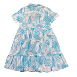 Saint Barth Abito Mezza Manica Tinta Unita Stampa Fantasia per Bambina MISSY BIANCO/AZZURRO SAINT BARTH 