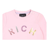 John Richmond Shirt Girocollo Tinta Unita con Stampa per Bambina RIA24054TS ROSA JOHN RICHMOND 