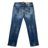 I'M Brian Jeans Tinta Unita con Strappi E Girovita Regolabile per Bambino MIRKO BLU I'M BRIAN 