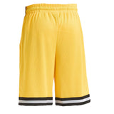 Diadora Bermuda Tinta Unita Con Stampa Logo Giallo Per Bambino