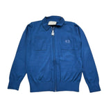 Trussardi Maglia Tinta Unita con Zip E Logo per Bambino TBP26080CD BLU TRUSSARDI 