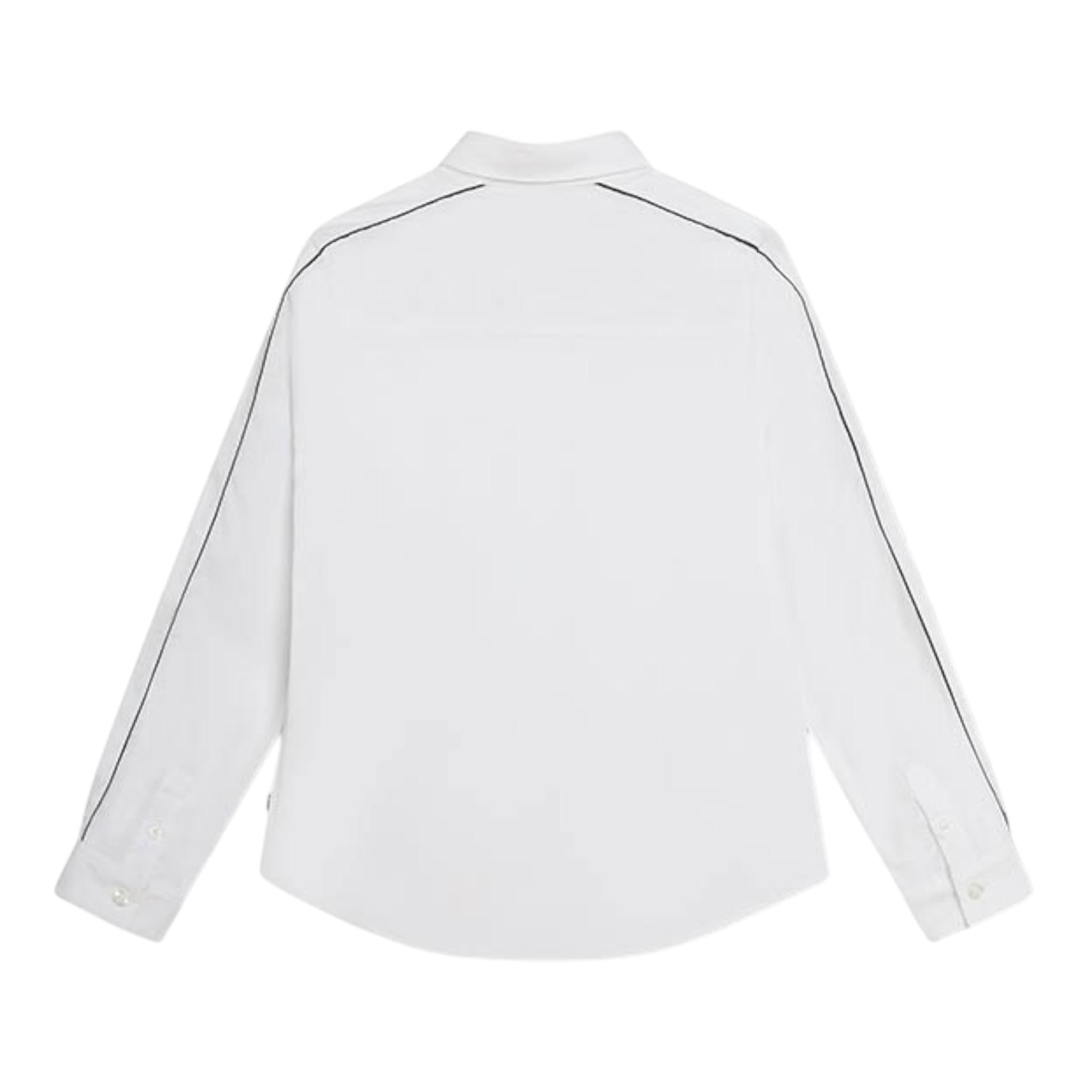 Boss Camicia tinta unita con Contrasto Bianco per Bambino J50697 BIANCO BOSS 