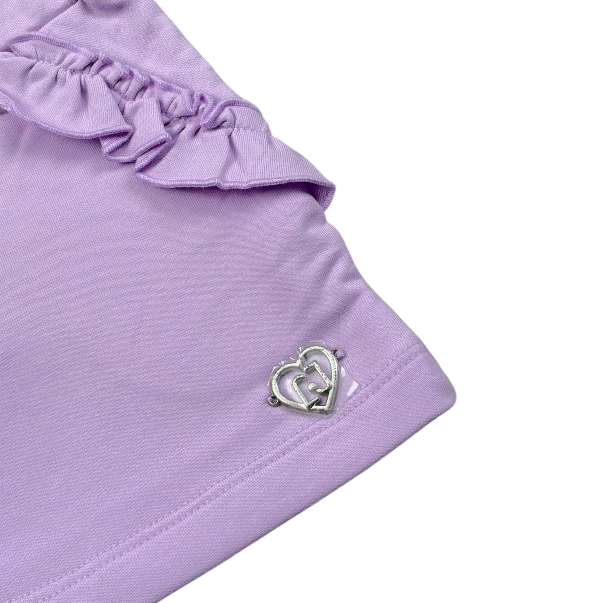 Liu Jo Short Tinta Unita con Logo per Neonata KA5083XXN LILLA LIU JO 