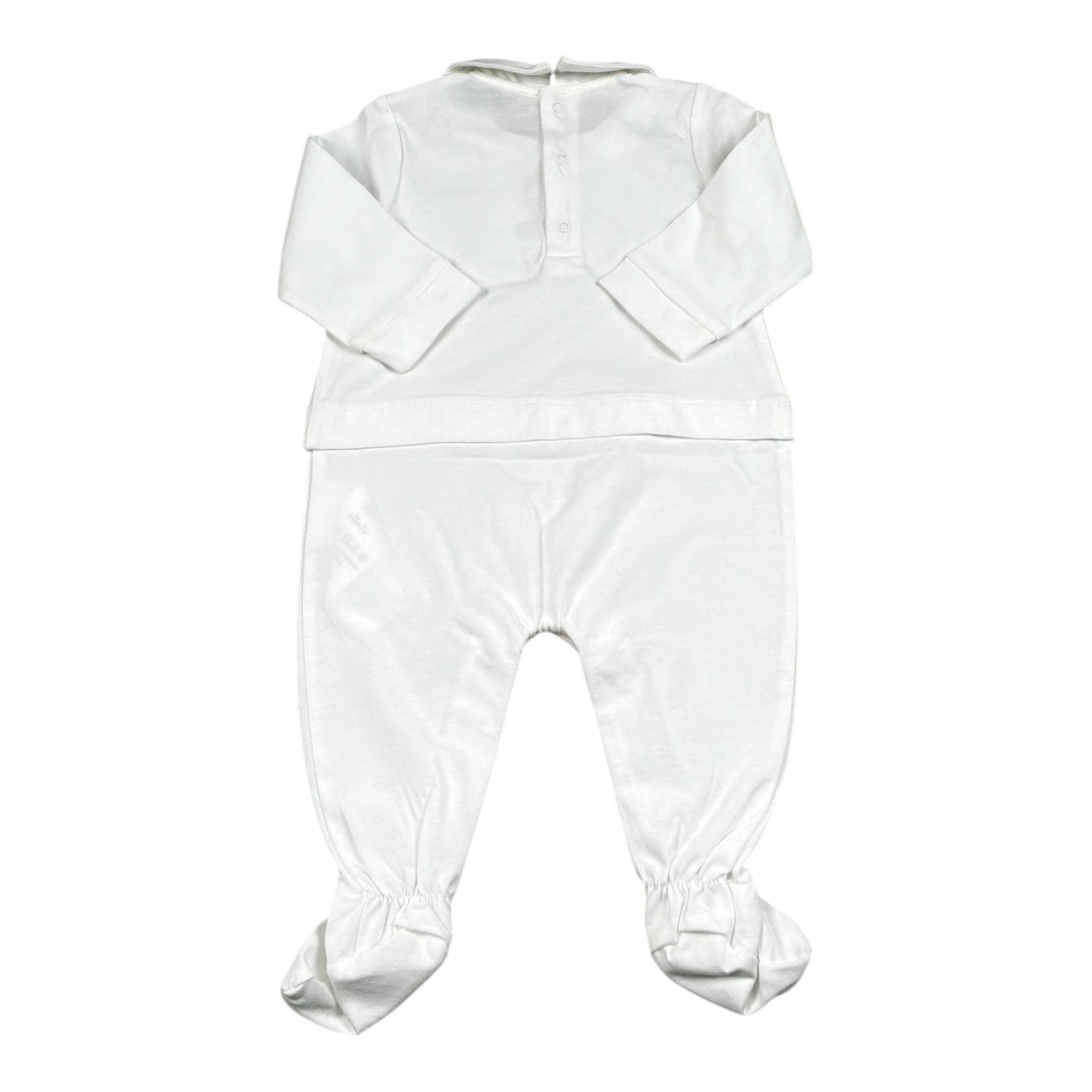 Moschino Tutina Tinta Unita con Logo per Neonato MOY06Y BIANCO MOSCHINO 