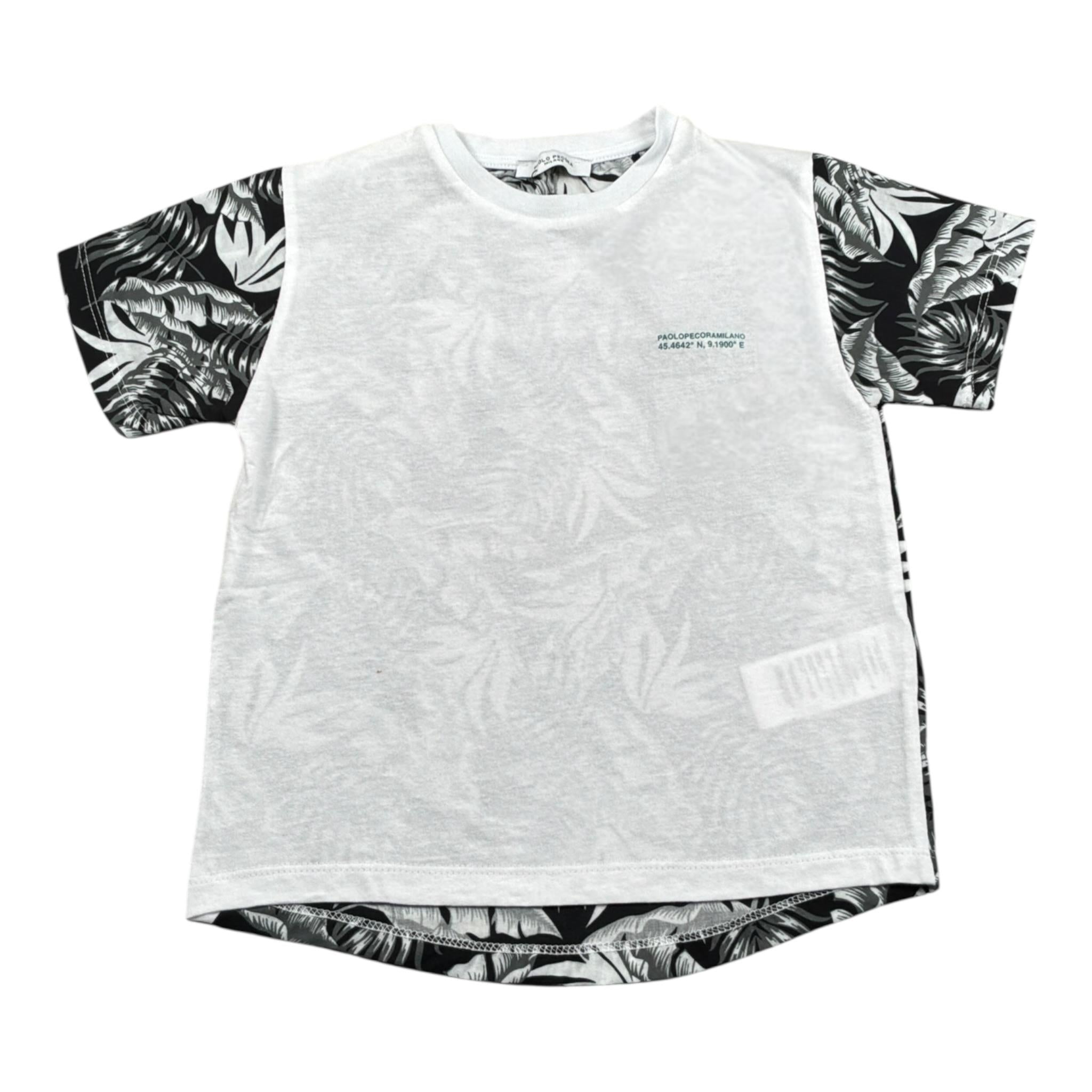 Paolo Pecora T-Shirt Girocollo tinta unita con Stampa Bianco per Bambino P3666 BIANCO PAOLO PECORA 