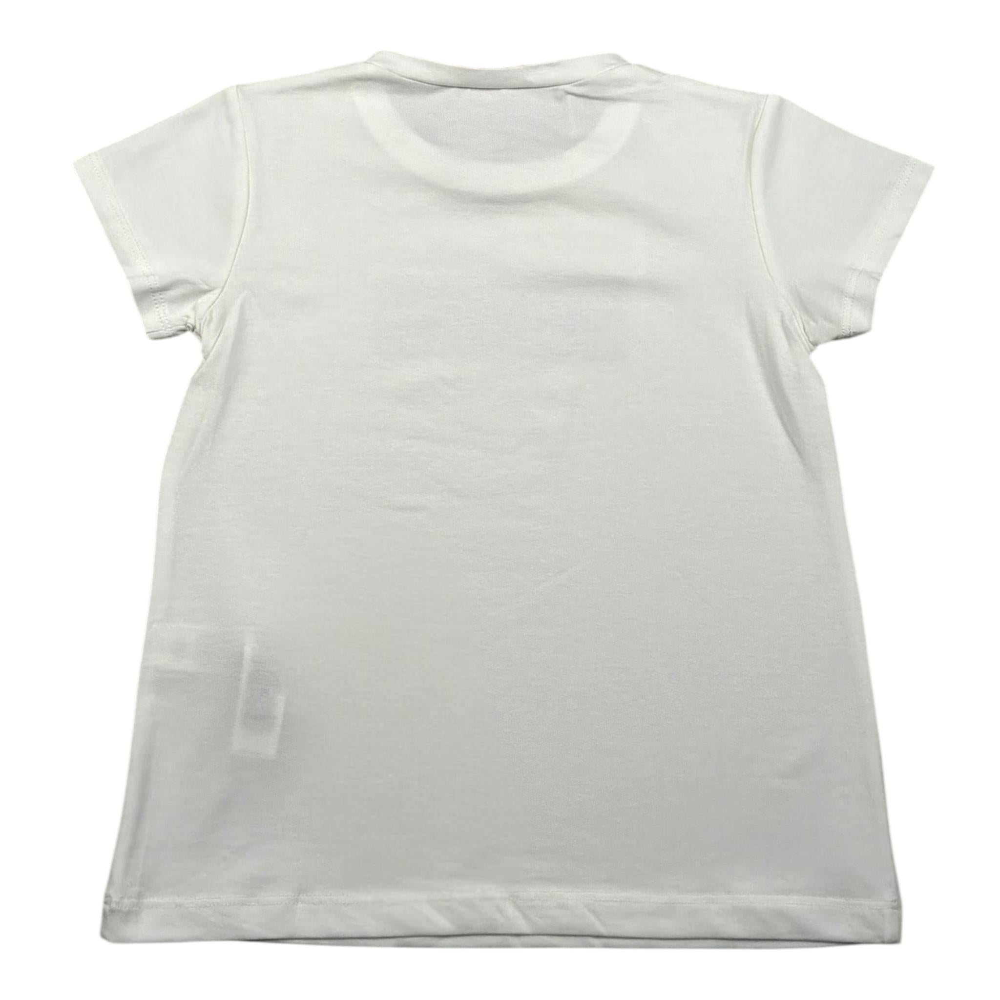 Liu Jo T-Shirt Tinta Unita con Brillantini per Bambina KA5095JXXX BIANCO LIU JO 