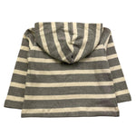 PETIT INDI felpa con cappuccio fantasia a righe Panna/grigio per Neonato AW24BK7606 PANNA/GRIGIO PETIT INDI 