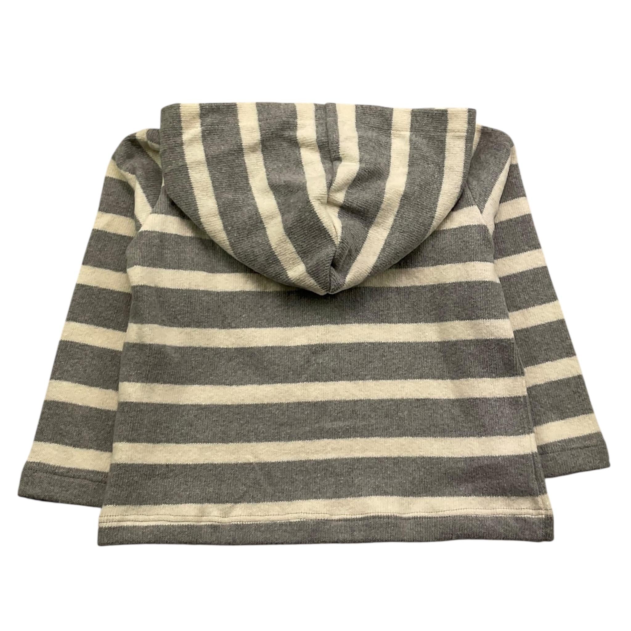 PETIT INDI felpa con cappuccio fantasia a righe Panna/grigio per Neonato AW24BK7606 PANNA/GRIGIO PETIT INDI 