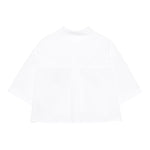 Simonetta Camicia Mezza Manica Tinta Unita con Cuore per Bambina SW5A31 BIANCO SIMONETTA 