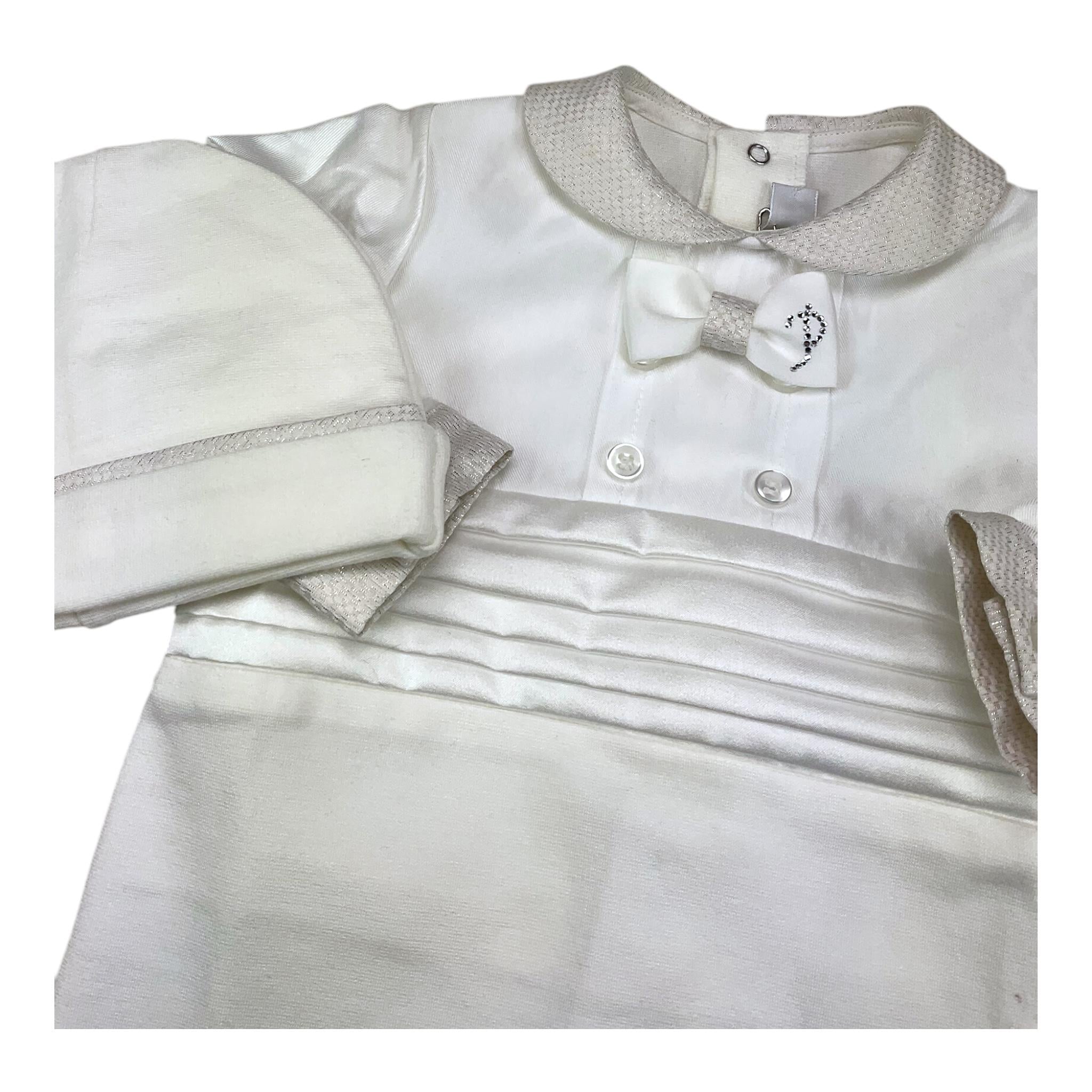 PETIT se tutina manica lunga tinta unita con cappello Bianco per Neonato S7115505 BIANCO PETIT 