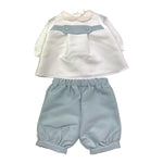 La Stupenderia Completo 2 Pezzi Camicia-Bermuda Bicolore per Neonato CBCT01S60 BIANCO/AZZURRO LA STUPENDERIA 