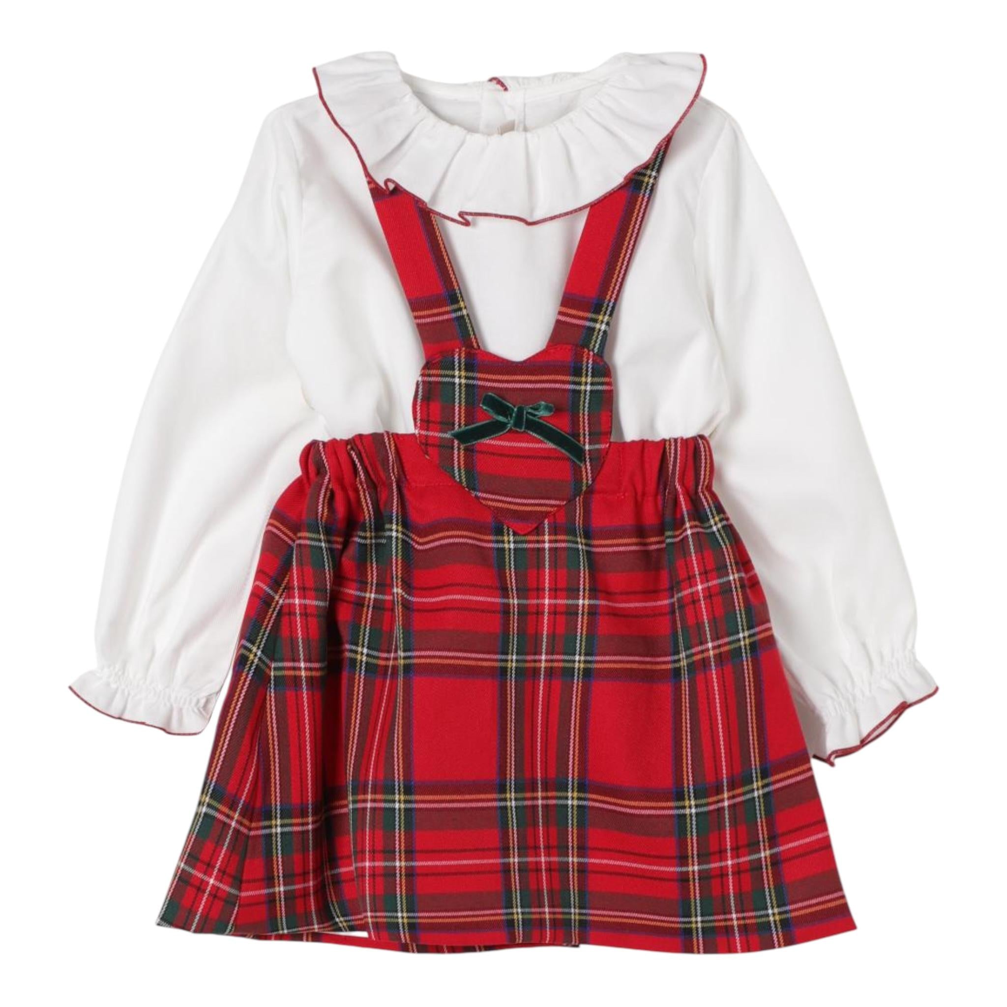 LA STUPENDERIA completo 2pz salopette-body Bianco/rosso per Neonata TBCT02 BIANCO/ROSSO LA STUPENDERIA 