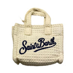 Saint Barth Ciondolo Mini Borsa Fantasia A Righe con Logo per Bambina KEYB002 PANNA SAINT BARTH 
