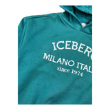 ICEBERG felpa chiusa con cappuccio tinta unita Verde per Bambino MFICE5335J VERDE ICEBERG 