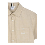 Boss Camicia Mezza Manica Tinta Unita per Bambino J52008 BEIGE BOSS 