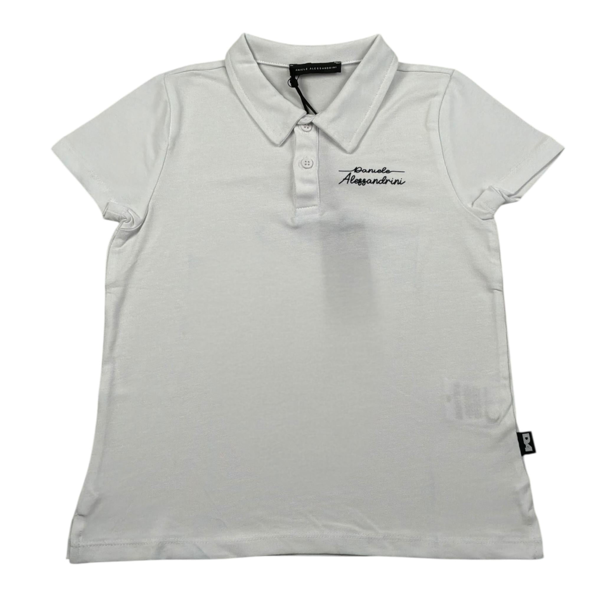 Daniele Alessandrini Polo Mezza Manica Tinta Unita con Logo per Bambino 1296MP00209J BIANCO DANIELE ALESSANDRINI 