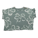 Play Up T-Shirt Girocollo Tinta Unita Stampa Fantasia per Neonata PA022AQ11053 VERDE PLAY UP 