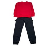 EMC completo 2 pezzi felpa-pantalone bicolore Nero/rosso per Bambino CO3560 NERO/ROSSO EMC 