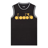 Diadora Canotta Girocollo Tinta Unita Con Stampa Logo Nero Per Bambino