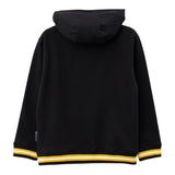 PHILIPPE PLEIN felpa chiusa con cappuccio tinta unita con logo Nero per Bambino 25F005 NERO PHILIPPE PLEIN 