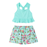 Mayoral Completo 2 Pezzi Top-Short per Bambina 3215 VERDE ACQUA MAYORAL 
