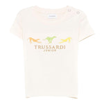 Trussardi T-Shirt Tinta Unita con Stampa per Neonato TIP25020TSXX PANNA TRUSSARDI 