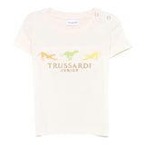 Trussardi T-Shirt Tinta Unita con Stampa per Neonato TIP25020TSXX PANNA TRUSSARDI 