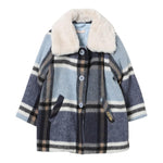 LIU JO cappotto tinta unita con fantasia a quadri Azzurro per Bambina KF4042 AZZURRO LIU JO 