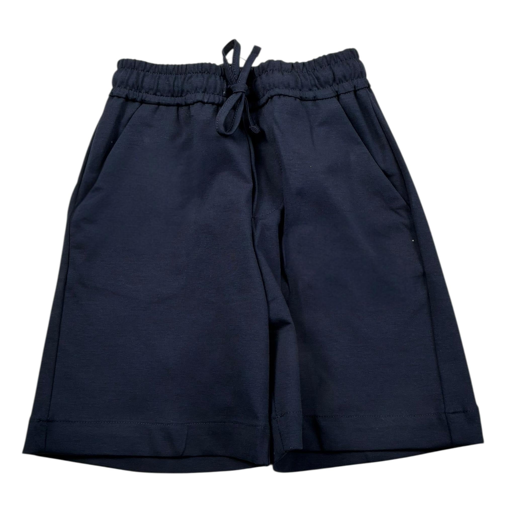 Paolo Pecora Bermuda Tinta Unita con Elastico In Vita per Bambino PP3931 BLU PAOLO PECORA 