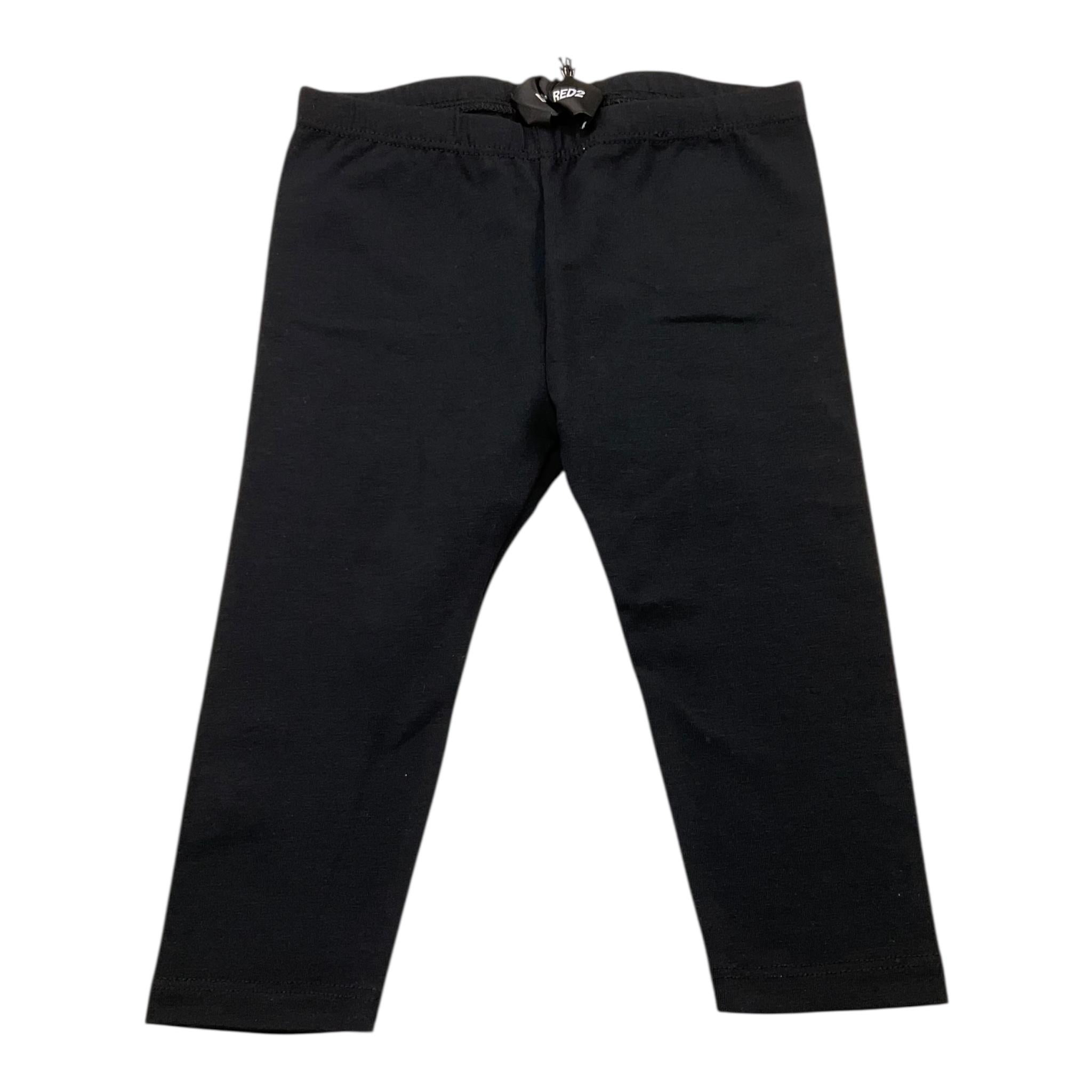 DSQUARED2 leggins tinta unita con logo Nero per Neonata DQ2494 NERO DSQUARED2 