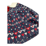 MARTA Y PAULA set abito-coulotte tinta unita con fantasia Blu per Neonata 5105 BLU MARTA Y PAULA 