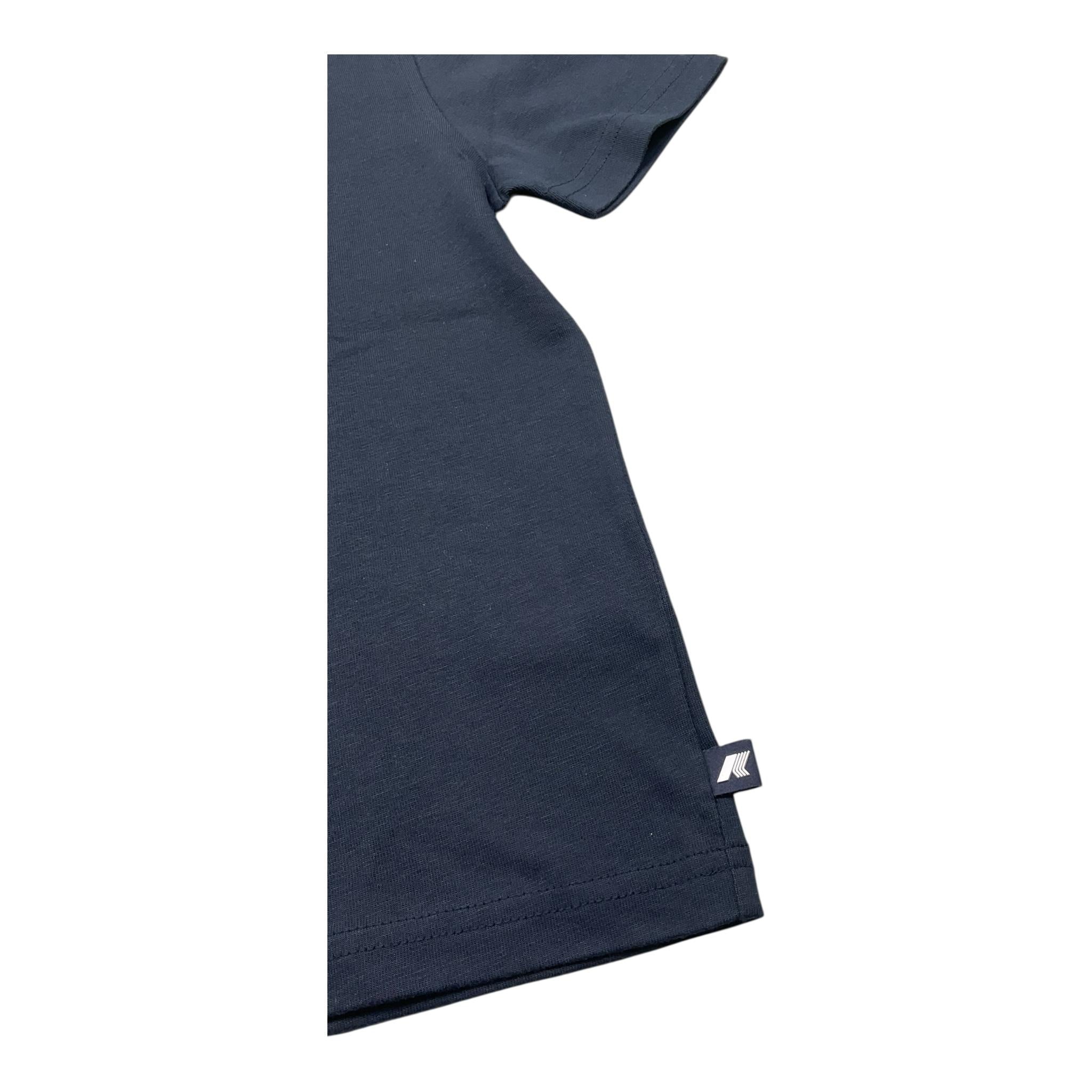 K-Way T-Shirt Girocollo Tinta Unita con Logo per Neonato K5136XW BLU K-WAY 