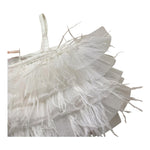 Please Top Tinta Unita con Balze per Bambina MO06032G73 BIANCO PLEASE 