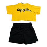 Refrigiwear Completo 2 Pezzi Bicolore T-Shirt-Bermuda per Neonata RG1470W25X GIALLO/NERO REFRIGIWEAR 