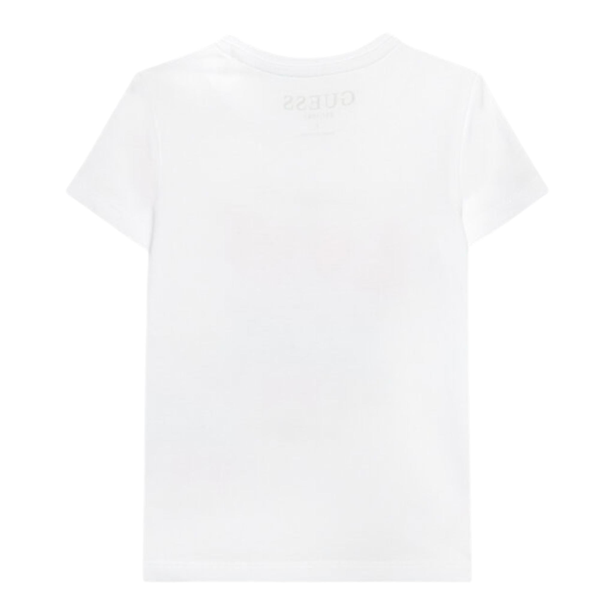 Guess T-Shirt Girocollo Tinta Unita con Stampa per Neonata K3GI01K6YW3 BIANCO GUESS 