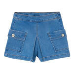 Mayoral Short Tinta Unita con Tasconi per Bambina 3207 AZZURRO MAYORAL 