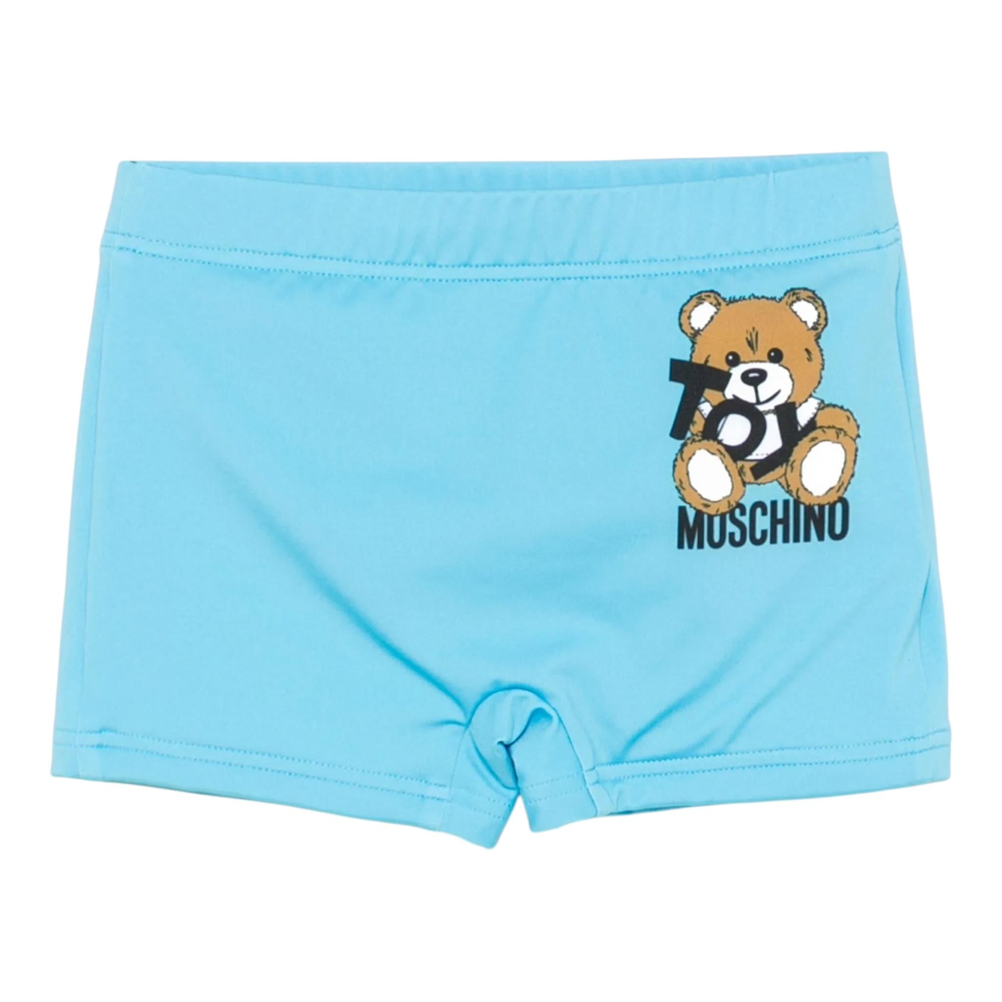 Moschino Costume Tinta Unita con Logo per Neonato MZL006 AZZURRO MOSCHINO 